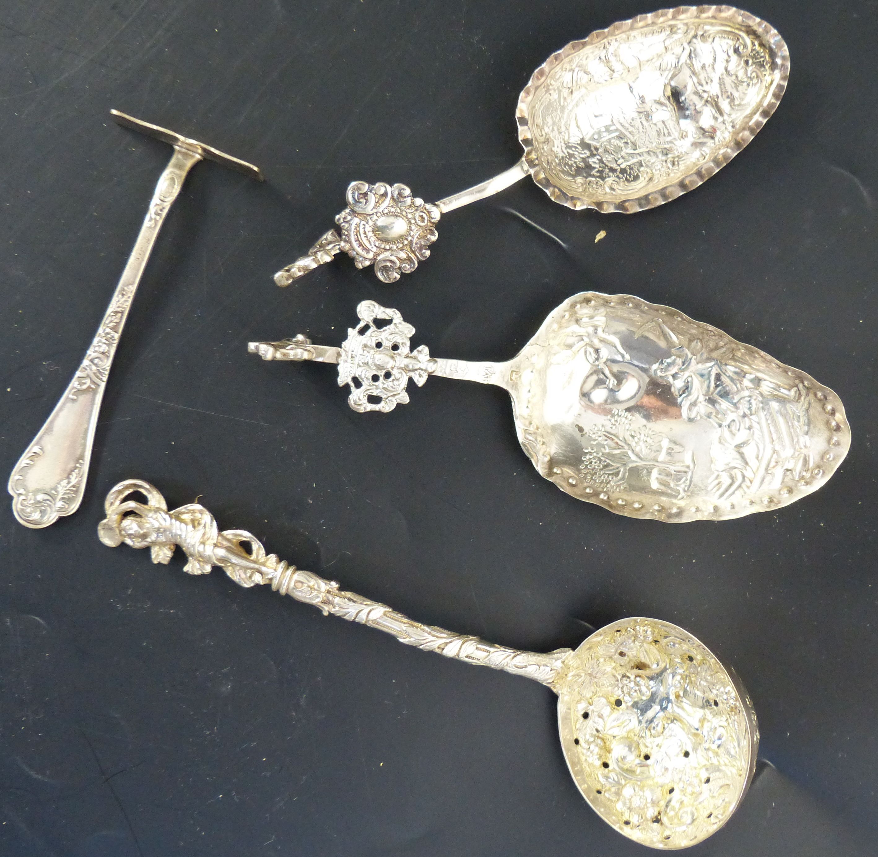 Mixed silver and plated cutlery